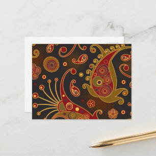 Paisley Pattern, Persian Paisley, Oriental Paisley Briefkaart