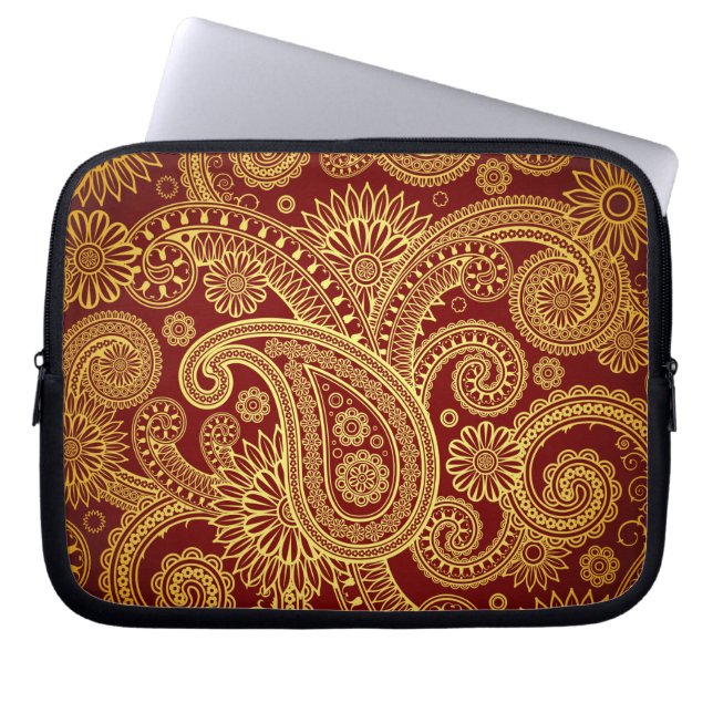 Paisley Pattern, Persian Paisley, Oriental Paisley Laptop Sleeve (Voorkant)