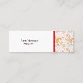 Paisley Pattern, Persian Paisley, Oriental Paisley Mini Visitekaartje (Voorkant)