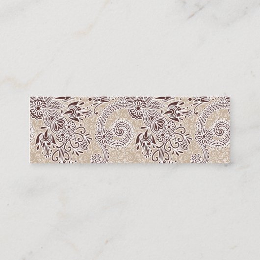 Paisley Pattern, Persian Paisley, Oriental Paisley Mini Visitekaartje (Achterkant)