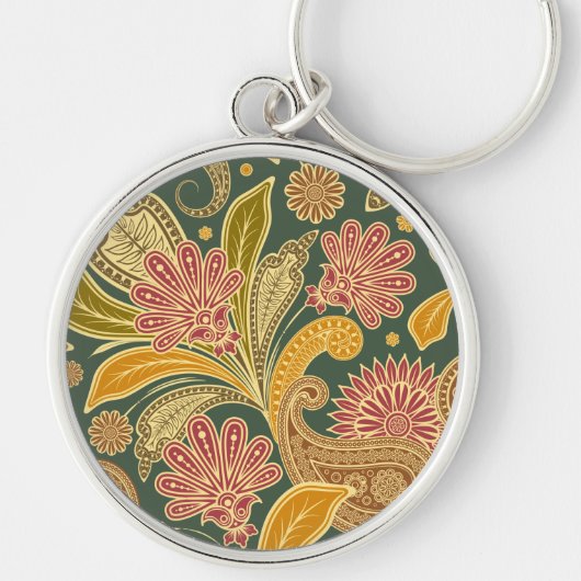Paisley Pattern, Persian Paisley, Oriental Paisley Sleutelhanger (Voorkant)