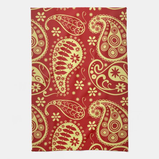 Paisley Pattern, Persian Paisley, Oriental Paisley Theedoek (Verticaal)