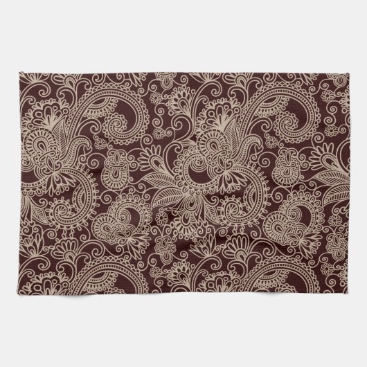 Paisley Pattern, Persian Paisley, Oriental Paisley Theedoek (Horizontaal)