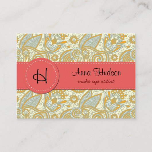 Paisley Pattern, Persian Paisley, Oriental Paisley Visitekaartje (Voorkant)