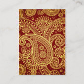 Paisley Pattern, Persian Paisley, Oriental Paisley Visitekaartje (Achterkant)