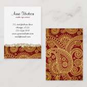 Paisley Pattern, Persian Paisley, Oriental Paisley Visitekaartje (Voorkant / Achterkant)