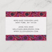 Paisley Pattern, Persian Paisley, Oriental Paisley Visitekaartje (Achterkant)