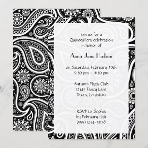 Paisley Pattern, Persian Paisley, Quinceanera Kaart