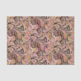 Paisley Pattern Plum Pink Green Tissuepapier