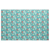 Paisley Pattern Red Yellow Blauwgroen Stof (Yard (91,4 cm))