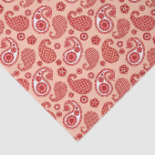 Paisley Pattern, Shades of Coral Oranje Tissuepapier (Detail)