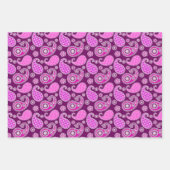 Paisley Pattern, Shades of Orchid en Paars Inpakpapier Vel (Voorkant 3)