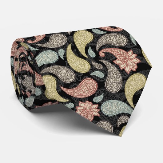 Paisley Pattern Stropdas (Opgerold)