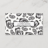 Paisley Pattern Visitekaartje (Achterkant)
