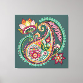 Paisley Patterning Canvas Afdruk