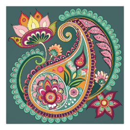 Paisley Patterning Foto Afdruk