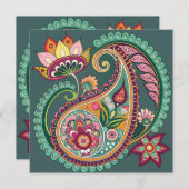 Paisley Patterning Kaart (Voorkant / Achterkant)