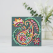 Paisley Patterning Kaart (Staand voorkant)