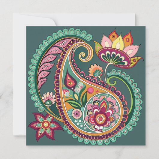 Paisley Patterning Kaart (Achterkant)