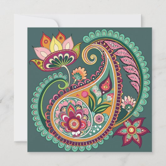 Paisley Patterning Kaart (Voorkant)