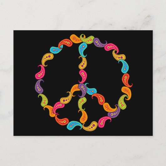 Paisley Peace Briefkaart (Voorkant)