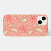 Paisley Peach Blooms iPhone Hoesje (Achterkant horizontaal)