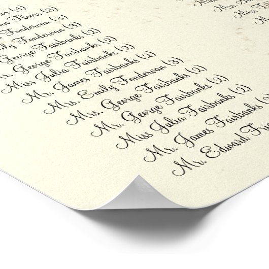 Paisley Peacock - 35 x 35 keer gebruiken (200 gast Poster (Hoek)