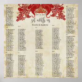 Paisley Peacock - 35 x 35 keer gebruiken (200 gast Poster