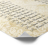 Paisley Peacock - 35 x 35 keer gebruiken (200 gast Poster (Hoek)