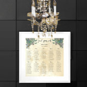 Paisley Peacock Blauw Groen Zittafel 10 Tafels Poster