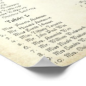 Paisley Peacock Colors Reception Seining Chart Poster (Hoek)