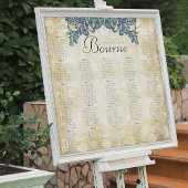 Paisley Peacock Colors Reception Seining Chart Poster