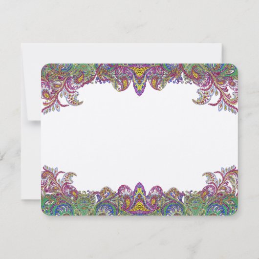 Paisley Peacock Colors RSVP (Achterkant)