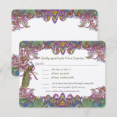 Paisley Peacock Colors RSVP (Voorkant / Achterkant)
