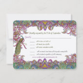 Paisley Peacock Colors RSVP (Voorkant)
