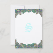 Paisley Peacock Colors Weddenschappen Kaart (Voorkant)