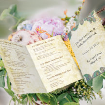  Paisley Peacock Colors Wedding Programme