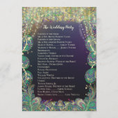 Paisley Peacock Colors Wedding Programme Programmakaart (Achterkant)