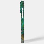 Paisley Peacock Elegant Feathers Blue Green Gold Case-Mate iPhone Case (Achterkant / Links)