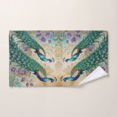 Paisley Peacock Floral Waterverf Bad Handdoek (Handdoek)