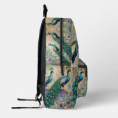 Paisley Peacock Floral Waterverf Bedrukte Rugzak (Links)