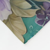 Paisley Peacock Floral Waterverf Fleece Deken (Hoek)