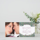  Paisley Peacock-kleuren bewaren de datumfoto Save The Date (Staand voorkant)