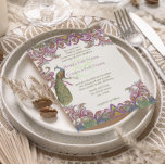 Paisley Peacock Pink en Green Wedding Kaart<br><div class="desc">Mehndi Indian Paisley Peacock Honeysuckle Fairytale  Feathery Paisley Peacock Lovebird Green en Raspberry Damask Wedding Invitations. Met Monogram op de rug. Elegant Roaring 20s,  Gatsby,  Mehndi Indian Paisley Peacock Renaissance,  Medieval,  Fairytale,  Secret Peacock Garden Wedding Theme</div>