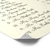 Paisley Peacock Zitkaart 12 Tafels Poster (Hoek)