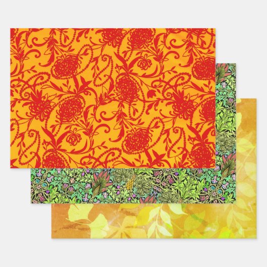 Paisley Pearl, Arcadia en Leafy Sampler Inpakpapier Vel (Set)