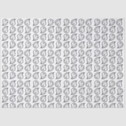 Paisley Petal Rhythm black lines Tissuepapier (Voorkant)