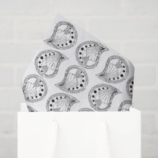 Paisley Petal Ritme zwarte lijnen Tissuepapier