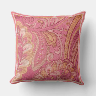 Paisley Pink en Oranje Pillow Kussen