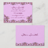  Paisley Pink en Raspberry Visitekaartje (Voorkant / Achterkant)